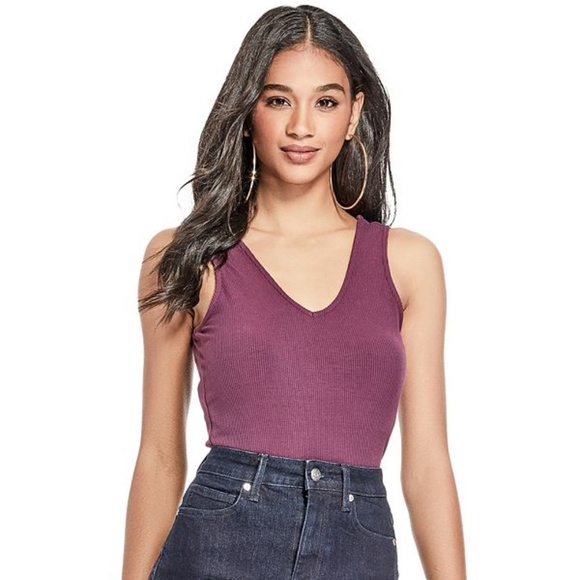 NEW G BY GUESS FINN RIB-KNIT BODYSUIT SIZE LARGE!! - Picture 1 of 4